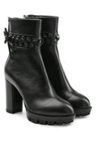 Karl Lagerfeld Karl Lagerfeld Leather Ankle Boots With Gripped Platform