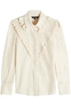 Tara Jarmon Tara Jarmon Ruffled Jacquard Blouse With Cotton And Silk