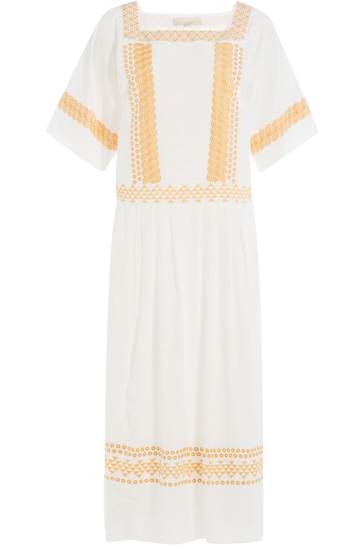 Vanessa Bruno Vanessa Bruno Silk Dress With Eyelet Embroidery