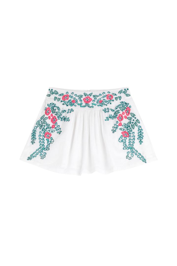 Antik Batik Antik Batik Embroidered Mini-skirt - White