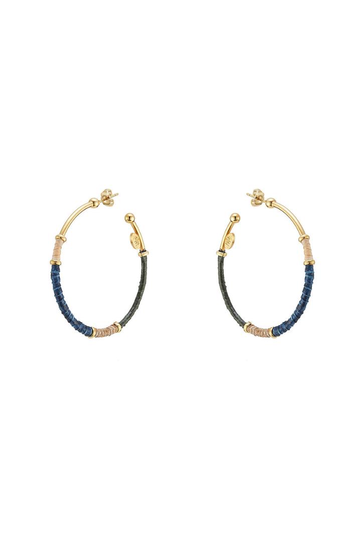 Gas Bijoux Gas Bijoux Porto Rico 24kt Gold-plated Earrings With Leather