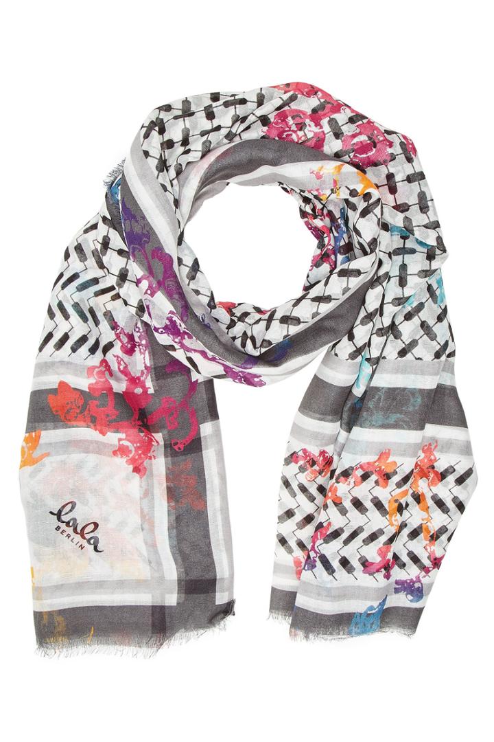 Lala Berlin Lala Berlin Cube Vaia Light Printed Cotton Scarf