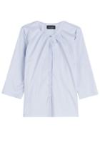 Piazza Sempione Piazza Sempione Pleated Front Blouse - Blue