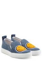 Joshua Sanders Joshua Sanders Smiley Denim Slip-on Sneakers - Blue