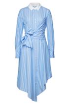 Jonathan Simkhai Jonathan Simkhai Asymmetric Long Sleeve Wrap Oxford Dress