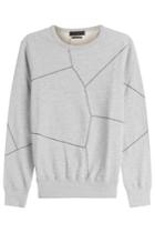 Alexander Mcqueen Alexander Mcqueen Stitch Detailed Cotton Sweatshirt - Grey