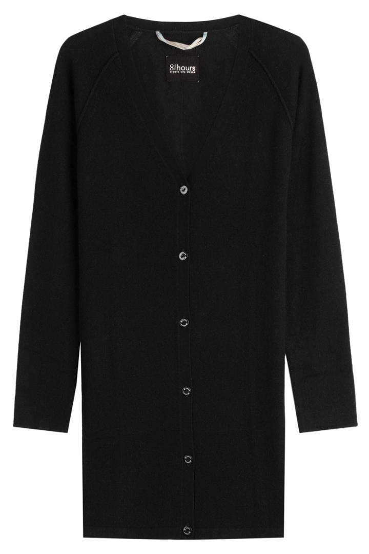 81 Hours By Dear Cashmere 81 Hours By Dear Cashmere Cashmere Long Cardigan - Black