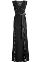 Boutique Moschino Boutique Moschino Floor Length Dress With Contrast Piping