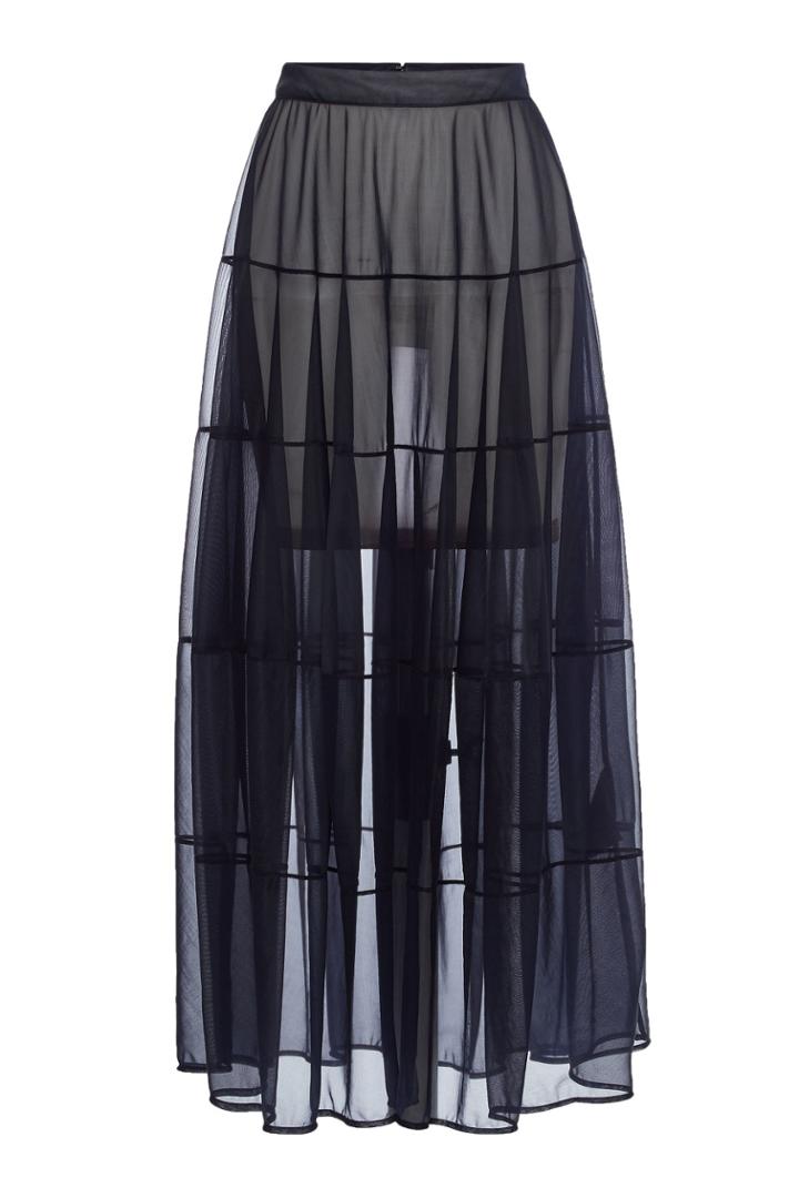 Jil Sander Jil Sander Jersey Skirt With Sheer Overlay