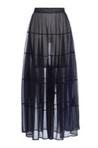 Jil Sander Jil Sander Jersey Skirt With Sheer Overlay