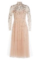 Valentino Valentino Embellished Dress With Tulle Overlay