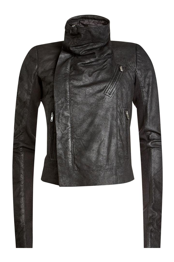 Rick Owens Rick Owens Leather Biker Jacket - Black