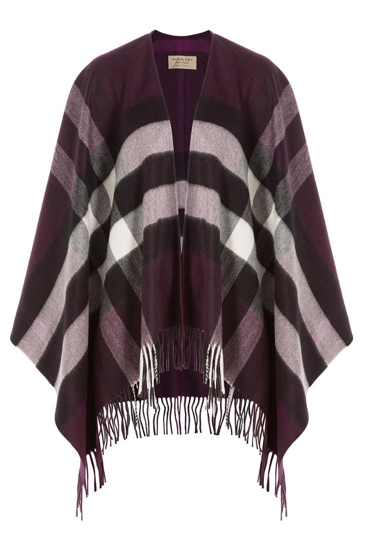 Burberry Shoes & Accessories Burberry Shoes & Accessories Printed Cashmere-merino Wool Cape - Green