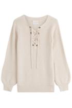 Claudia Schiffer Claudia Schiffer Wool Pullover With Lace-up Front