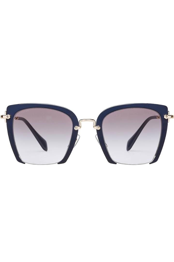 Miu Miu Miu Miu Oversize Square Sunglasses - Blue