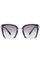 Miu Miu Miu Miu Oversize Square Sunglasses - Blue