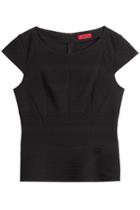Hugo Hugo Channa Textured Crepe Top - Black