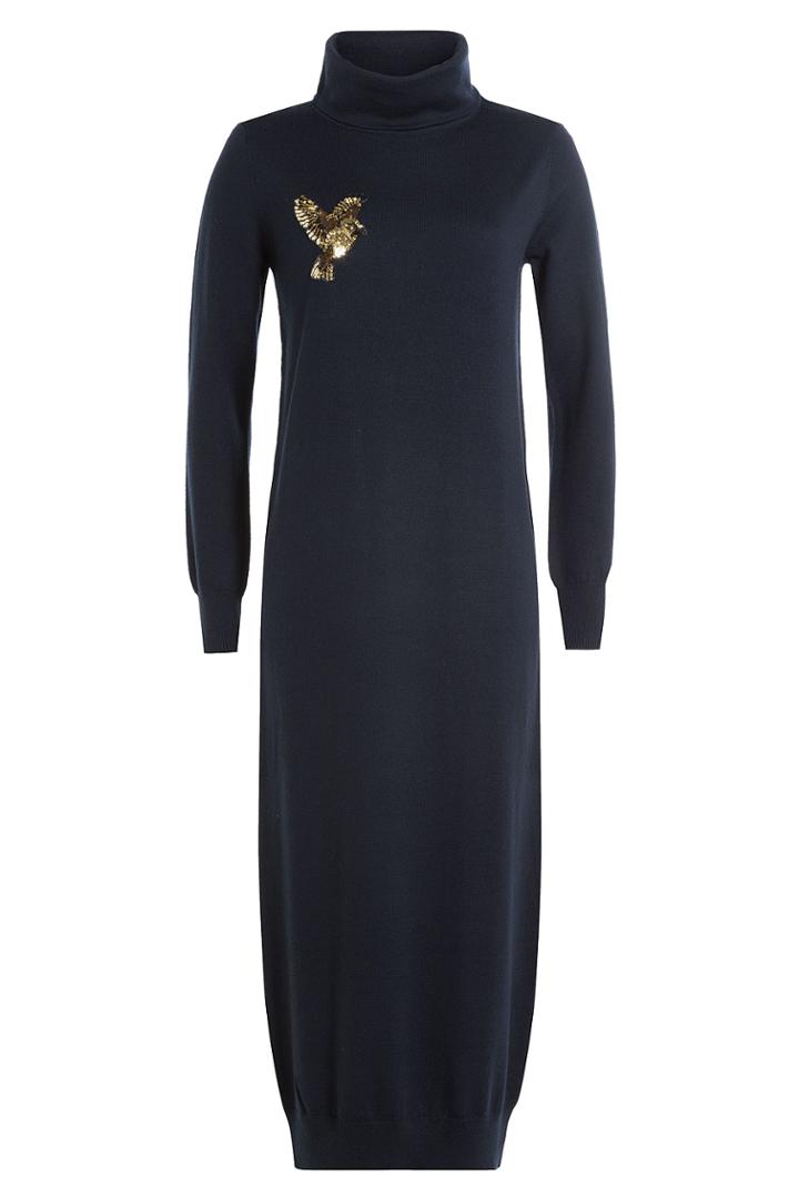 Markus Lupfer Markus Lupfer Merino Wool Sweater Dress - Blue