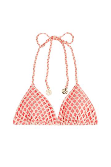 Luli Fama Luli Fama Starfish Wishes Triangle Bikini Top - Gold