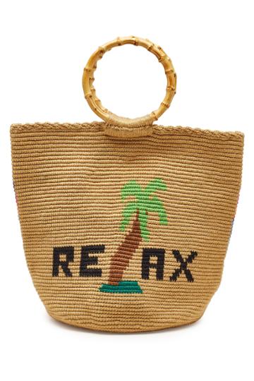 Soraya Hennessy Soraya Hennessy Relax Handwoven Tote With Bamboo
