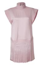 Hakaan Hakaan Pale Pink Pleated Tulip Dress