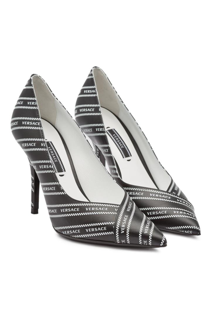 Versace Versace Printed Leather Pumps