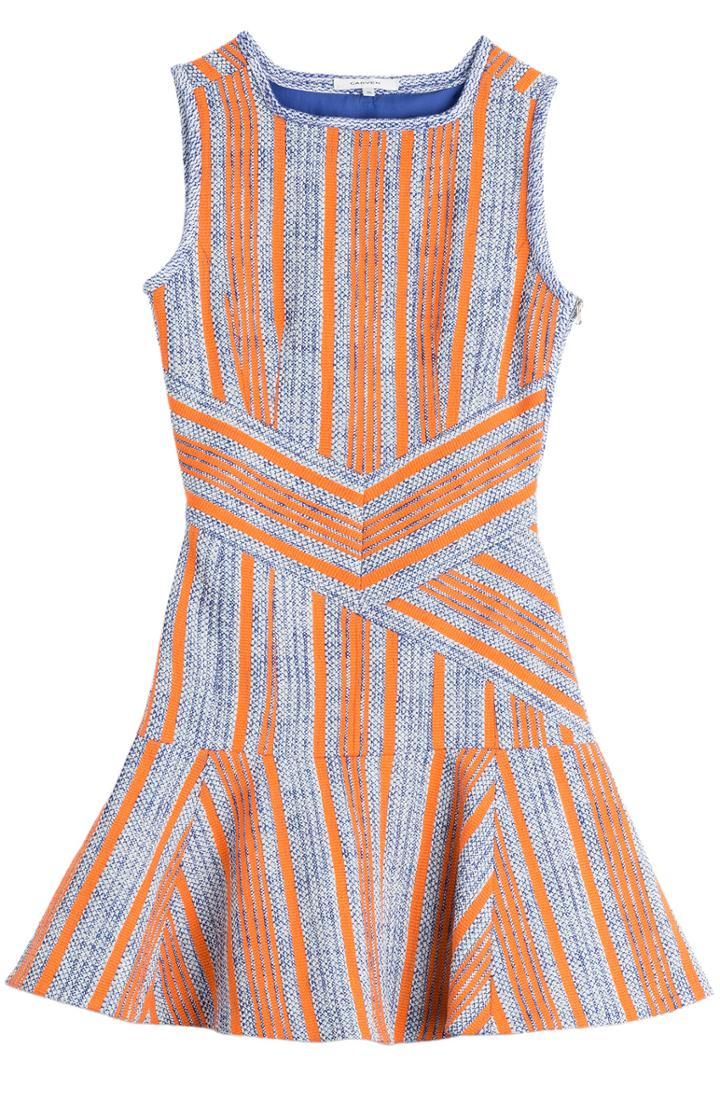 Carven Tweed Dress With Cut-outs