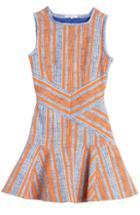 Carven Tweed Dress With Cut-outs