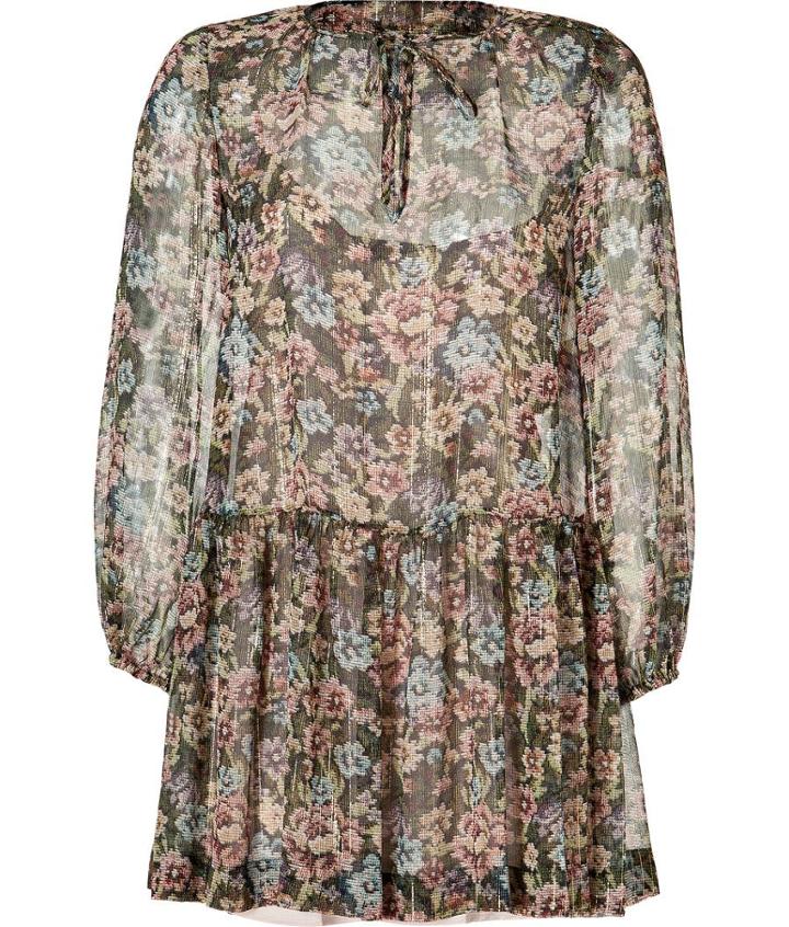 Red Valentino Silk Floral Print Dress