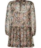 Red Valentino Silk Floral Print Dress