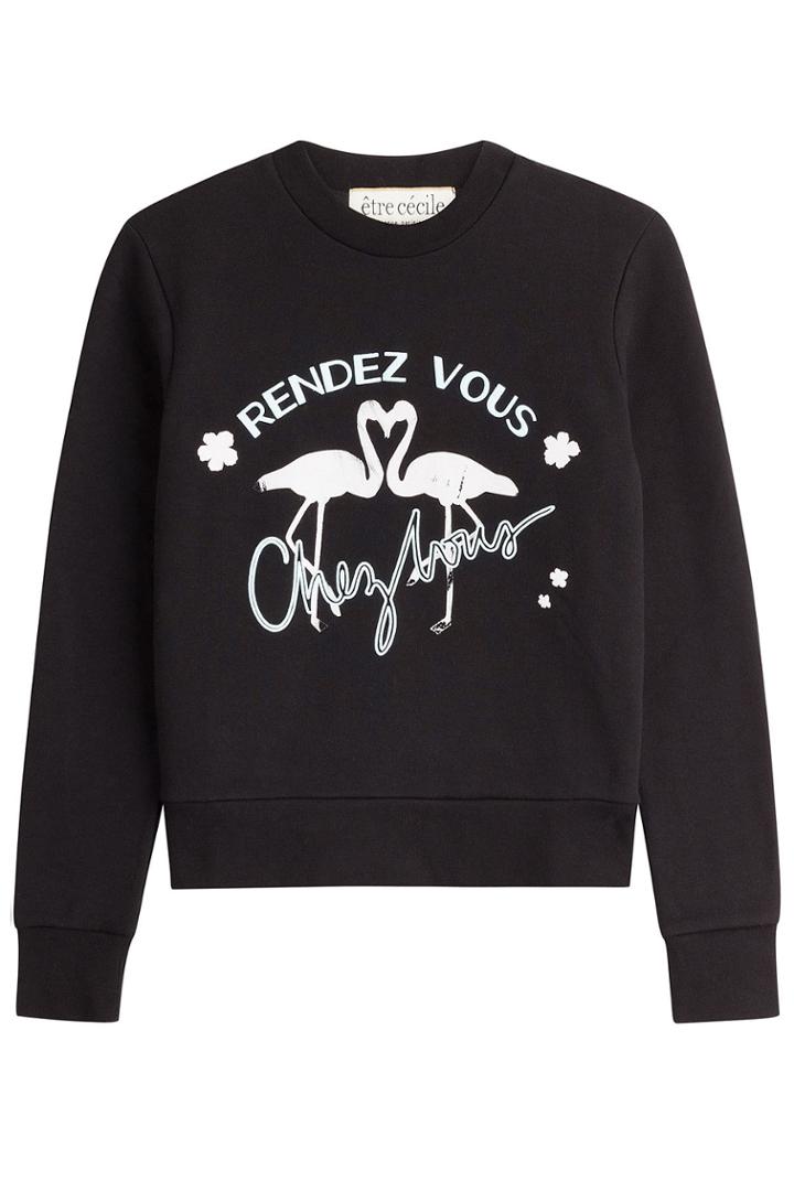 Être Cécile Être Cécile Rendez-vous Slim Fit Sweatshirt - Black