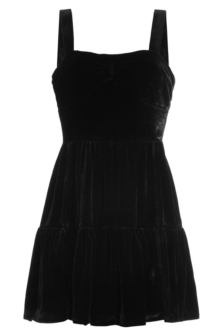 Mcq Alexander Mcqueen Mcq Alexander Mcqueen Velvet Mini Dress With Silk