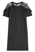 Red Valentino Red Valentino Crepe Shift Dress With Lace