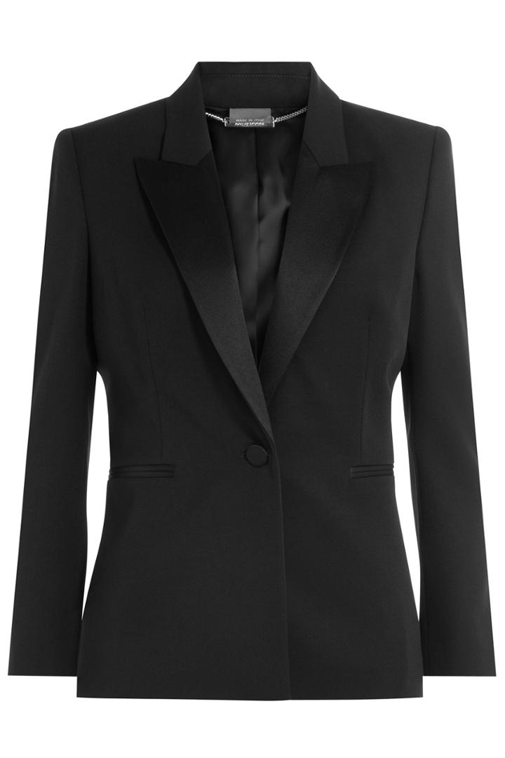 Alexander Mcqueen Alexander Mcqueen Virgin Wool Tuxedo Blazer - Black