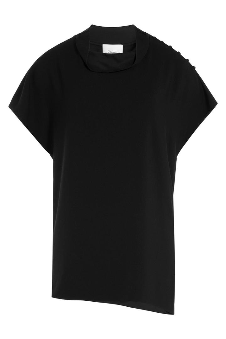 3.1 Phillip Lim 3.1 Phillip Lim Button Shoulder Blouse - Black