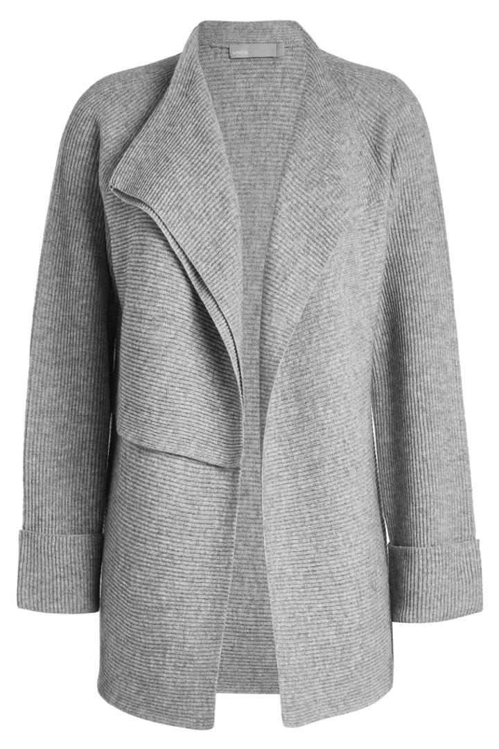 Vince Vince Double Breasted Cardigan In Wool-cashmere Blend