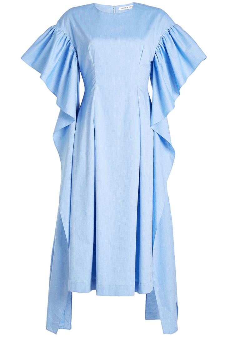 Rejina Pyo Rejina Pyo Cotton Dress With Flutter Sleeves