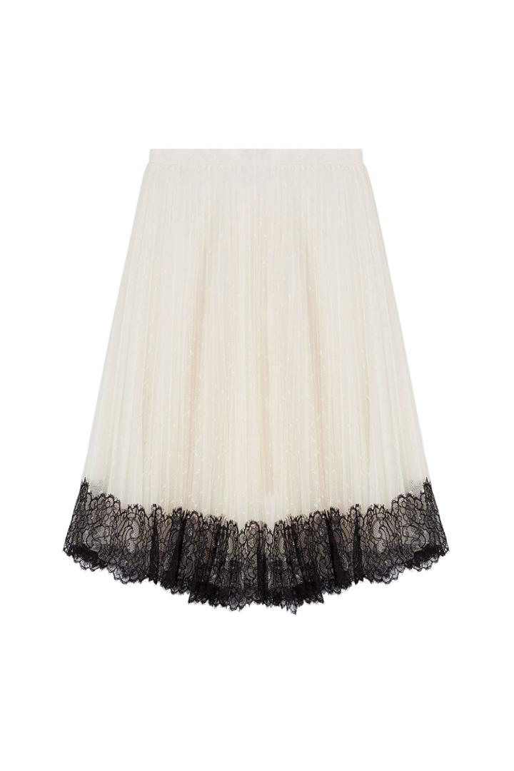 Red Valentino Red Valentino Flared Skirt With Lace - Multicolor