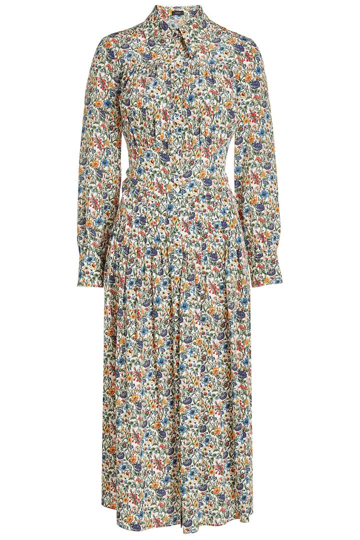 Joseph Joseph Printed Silk Dress With Pleats
