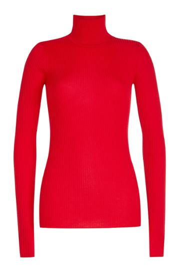 Jil Sander Navy Jil Sander Navy Ribbed Wool Turtleneck Pullover