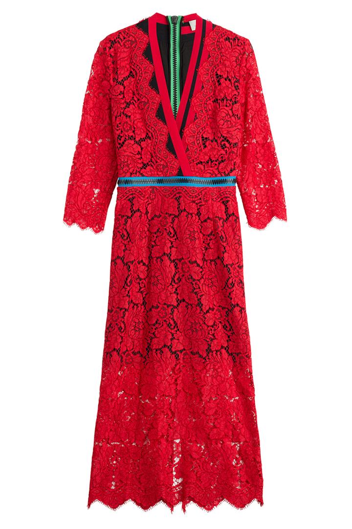 Preen By Thornton Bregazzi Preen By Thornton Bregazzi Lace Dress - Red