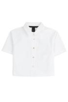 Marc By Marc Jacobs Marc By Marc Jacobs Stretch Poplin Cropped Button-up - White