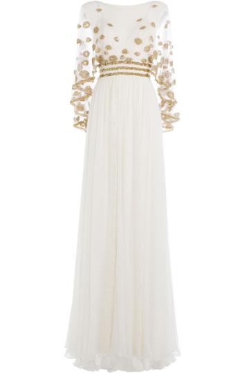 Zuhair Murad Zuhair Murad Sequin Embellished Evening Gown - White