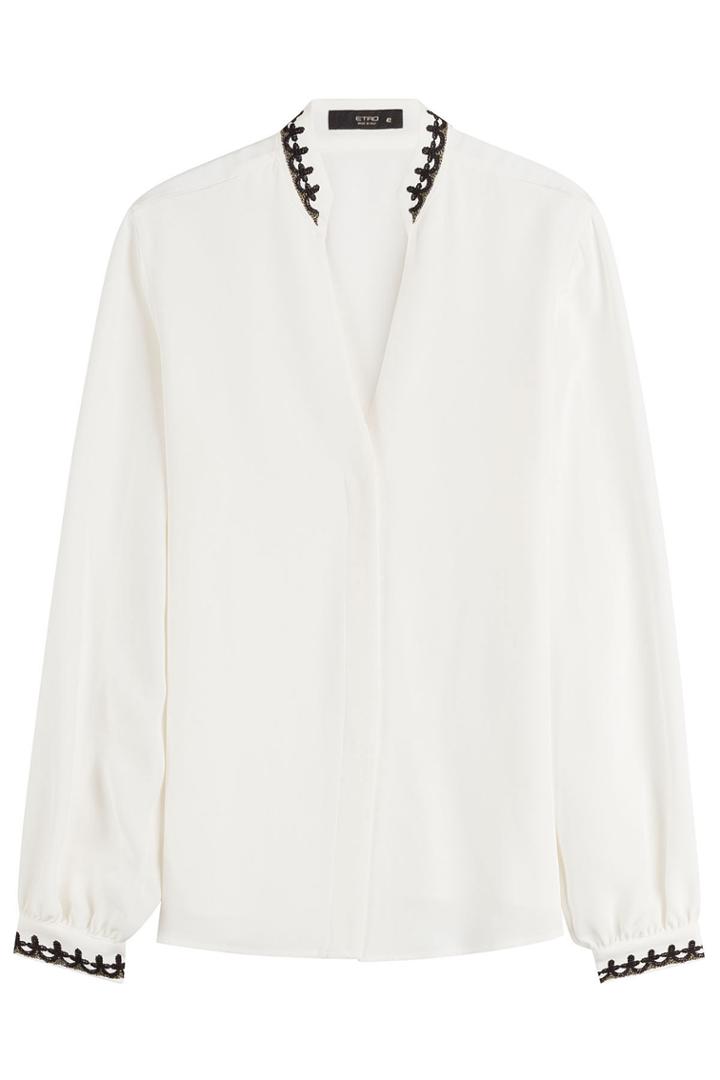 Etro Etro Silk Blouse With Embroidery