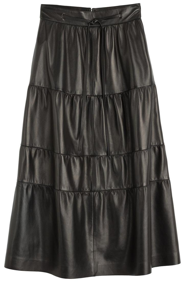 Valentino Midi-skirt In Leather