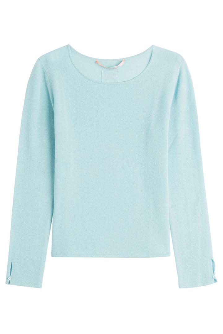 81 Hours 81 Hours Cashmere Pullover With Buttoned Cuffs - Blue