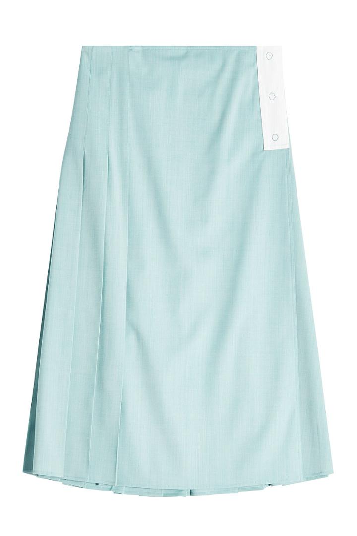 Victoria Beckham Victoria Beckham Patch Pocket Virgin Wool Midi Skirt