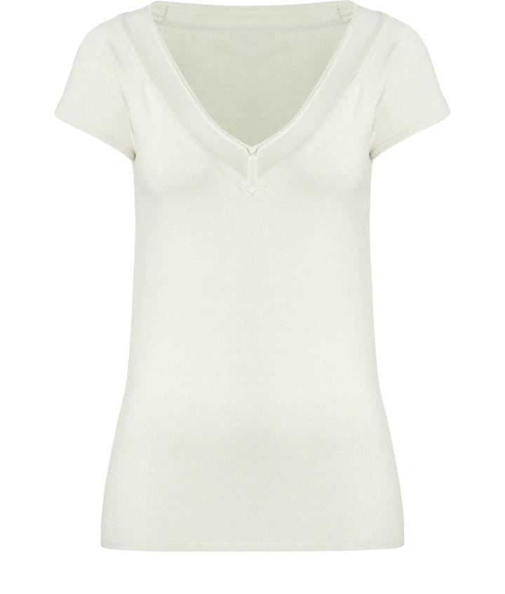 Donna Karan New York Cap Sleeve V-neck Top