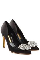 Rupert Sanderson Rupert Sanderson Jewel Pinka Embellished Suede Pumps - Black