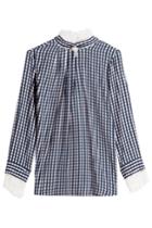 Preen Preen Gingham Blouse With Lace